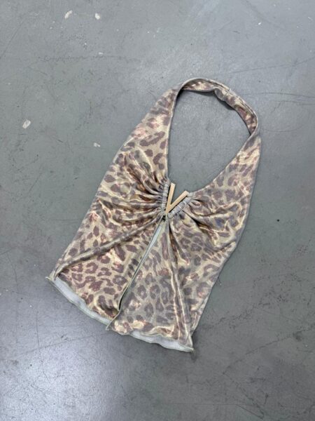 [02035] Top Buche Aplique V Gold Animal Foil