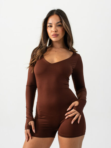 [06109] Catsuit Escote V con Dedal Microfibra